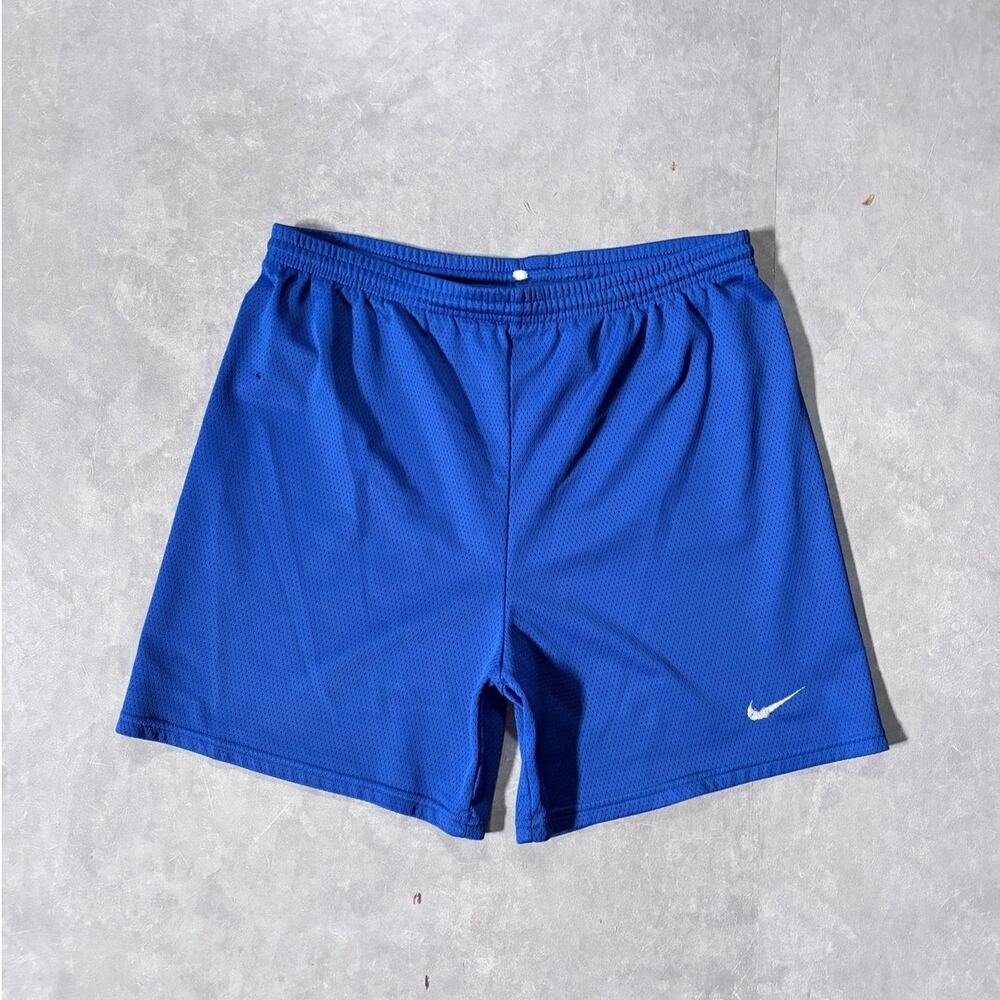 90s Vintage Nike Blue Mesh Shorts -M